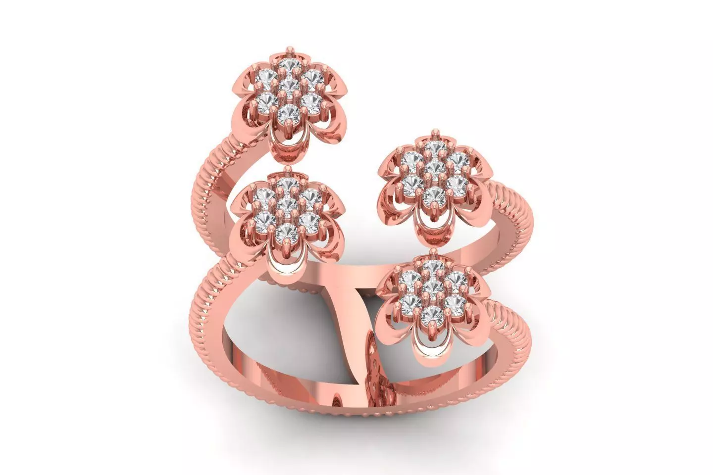 Solitaire Wedding Engagement Women Light Weight Rings 3D print model