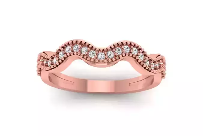 Solitaire Wedding Engagement Women Light Weight Rings 3D print model