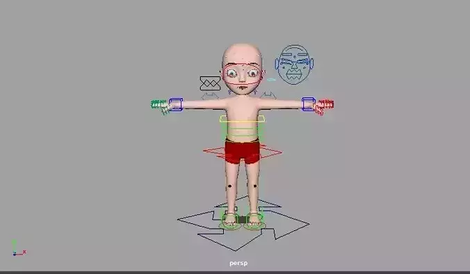 RAJU rigged full body character Free 3D model RAJU rigged full body character Free 3D model