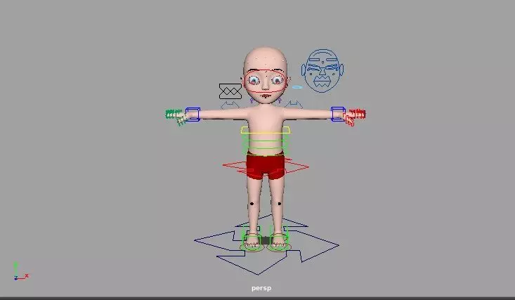 RAJU rigged full body character Free 3D model_0