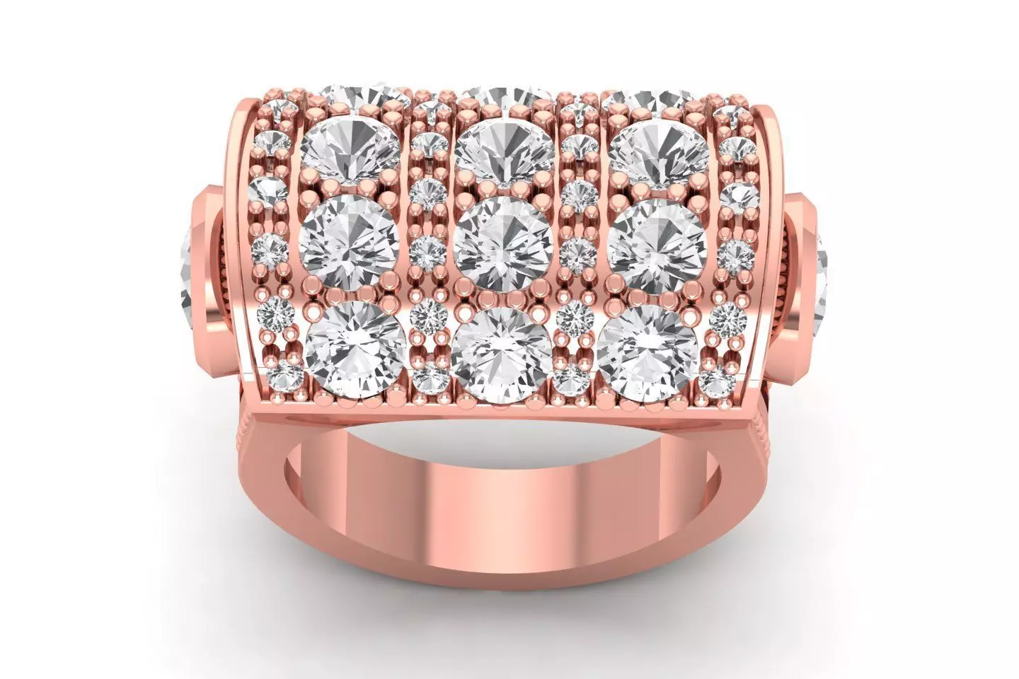 Solitaire Wedding Engagement Women Light Weight Rings 3D print model