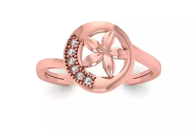 Solitaire Wedding Engagement Women Adjustable  Rings 3D print model