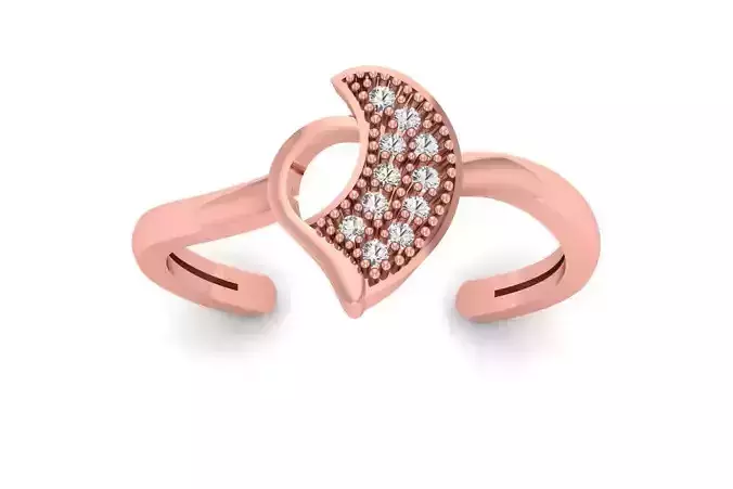 Solitaire Wedding Engagement Women Adjustable  Rings 3D print model