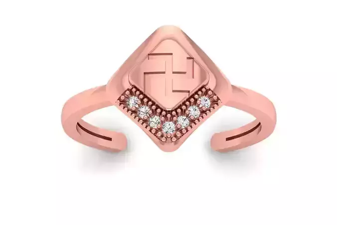 Solitaire Wedding Engagement Women Adjustable  Rings 3D print model