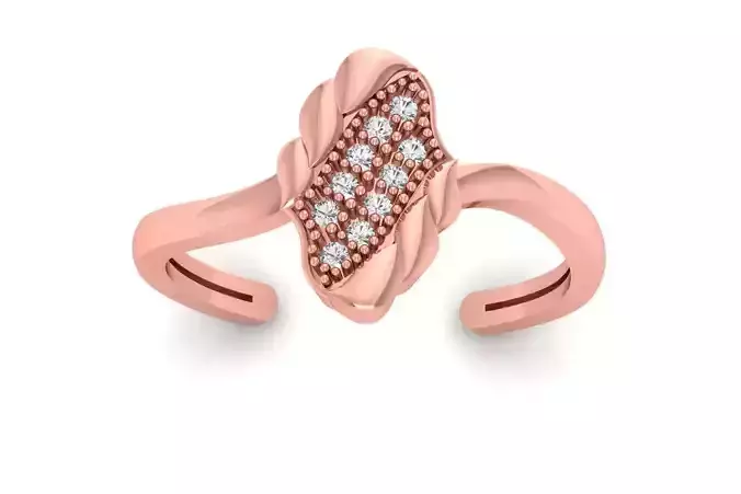 Solitaire Wedding Engagement Women Adjustable  Rings 3D print model