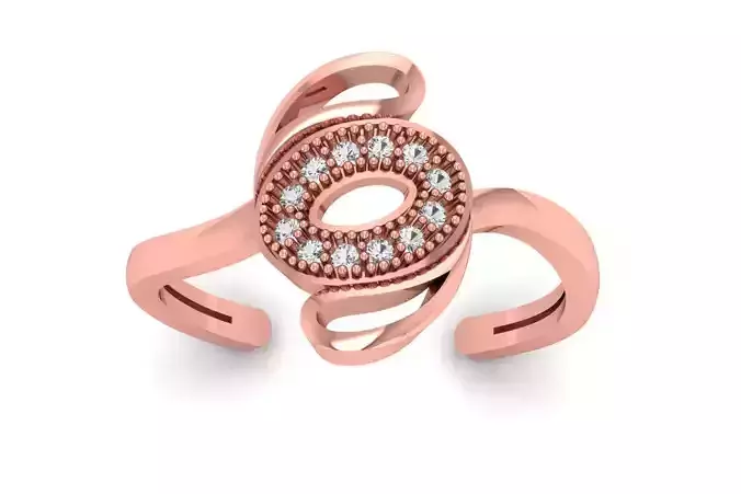 Solitaire Wedding Engagement Women Adjustable  Rings 3D print model