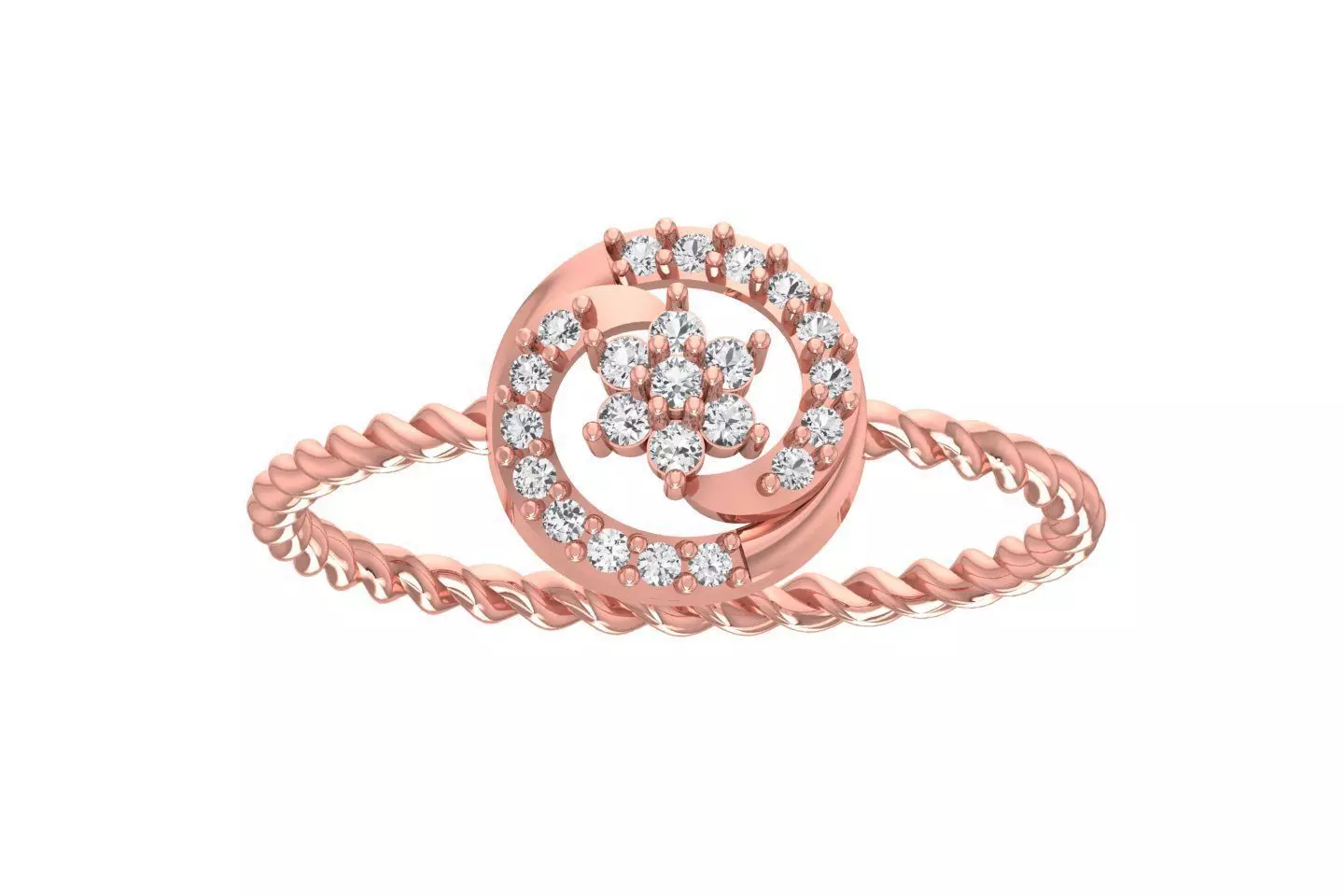 Solitaire Engagement Women Rings 3D print model_0