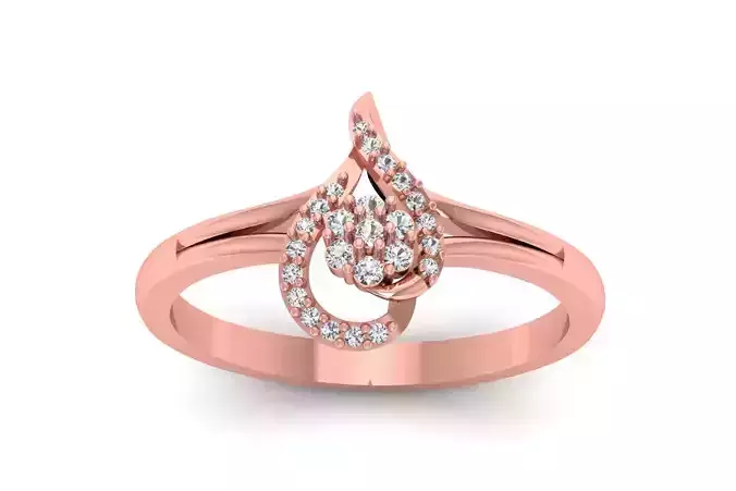 Solitaire Engagement Women Rings 3D print model