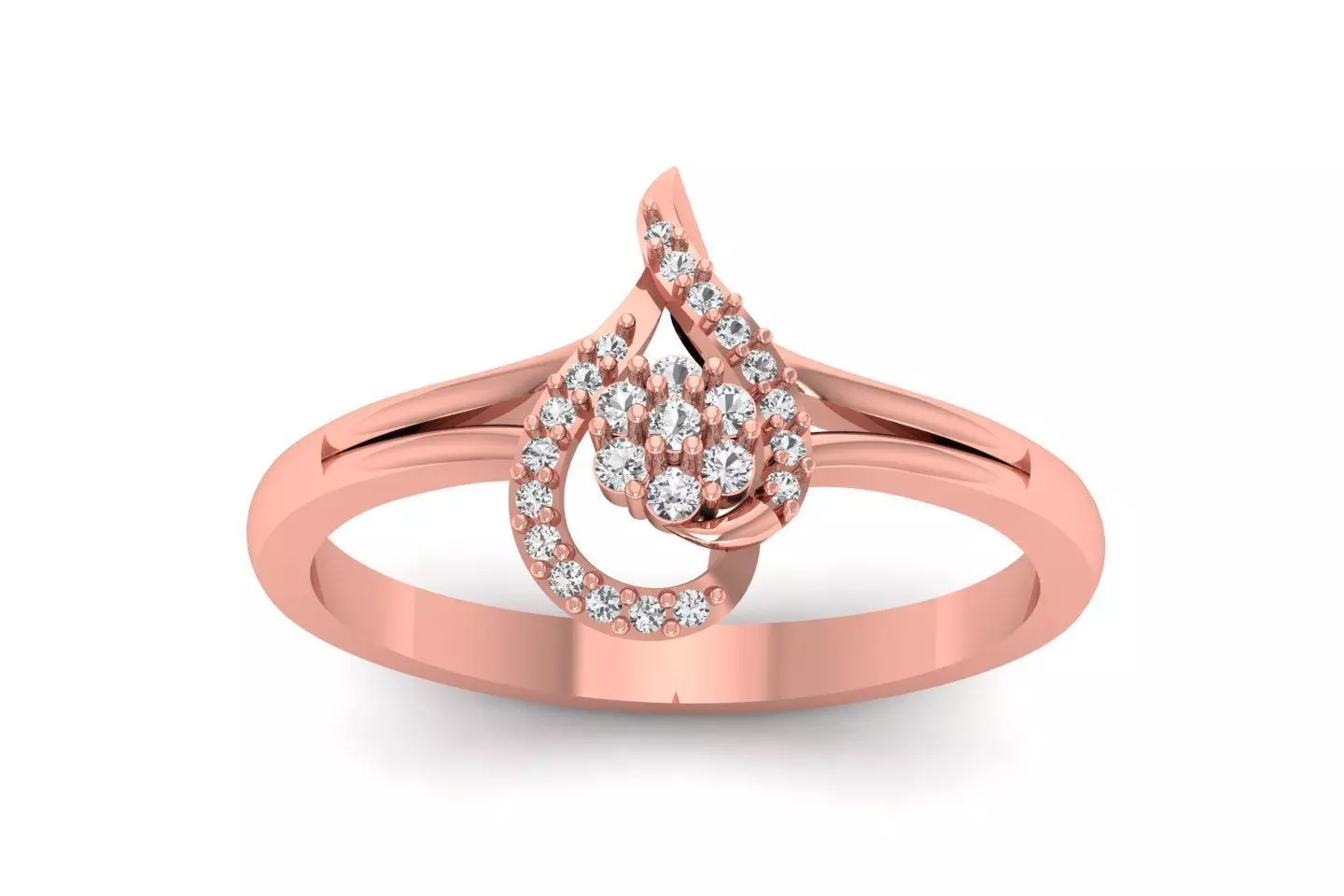 Solitaire Engagement Women Rings 3D print model_0