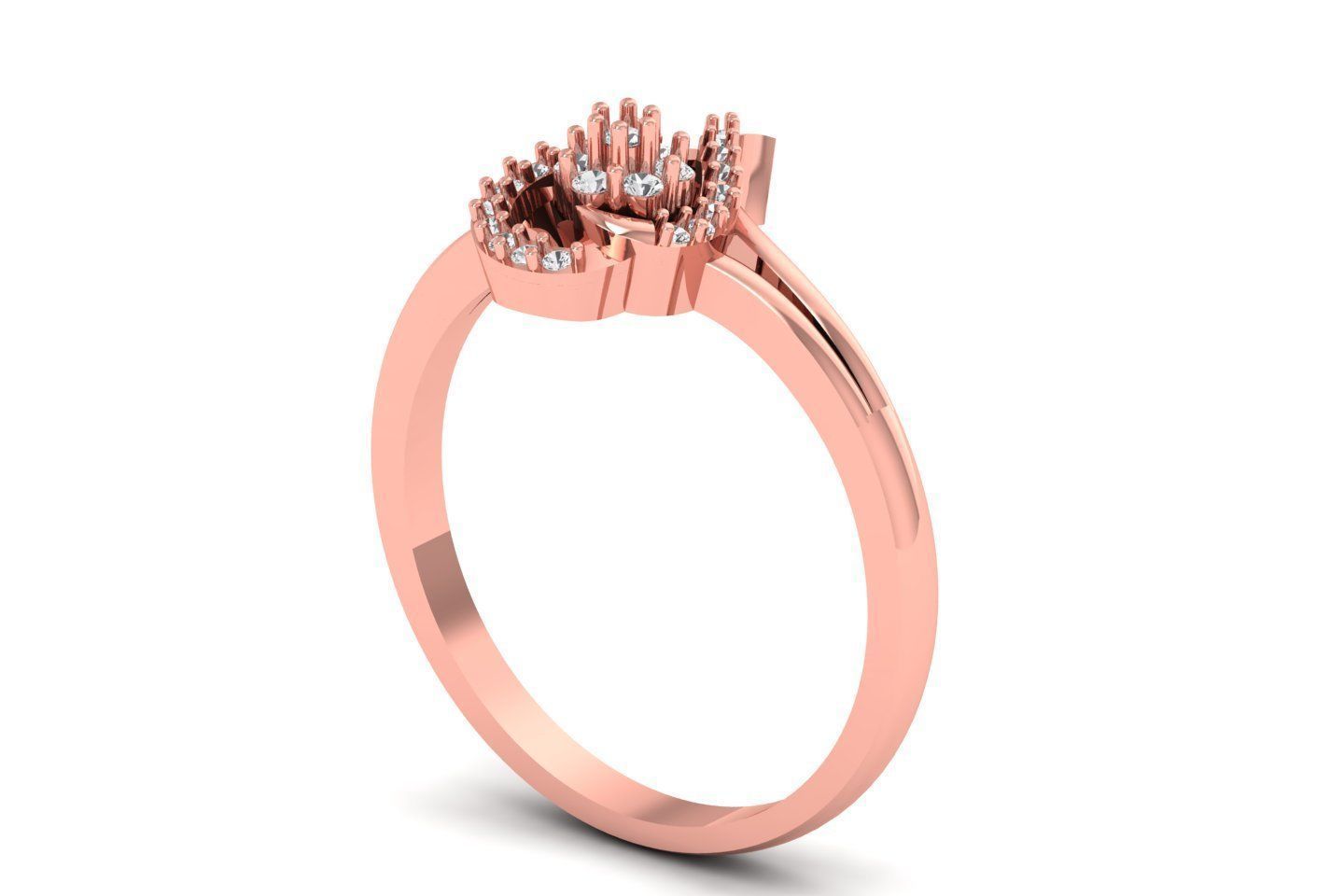 Solitaire Engagement Women Rings 3D print model_2