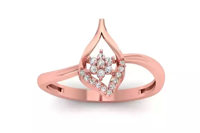 Solitaire Engagement Women Rings 3D print model