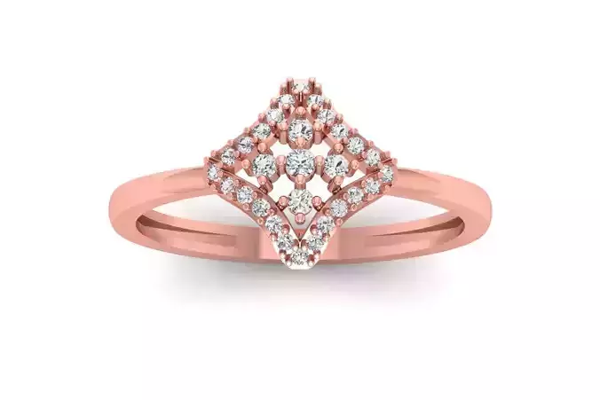 Solitaire Engagement Women Rings 3D print model