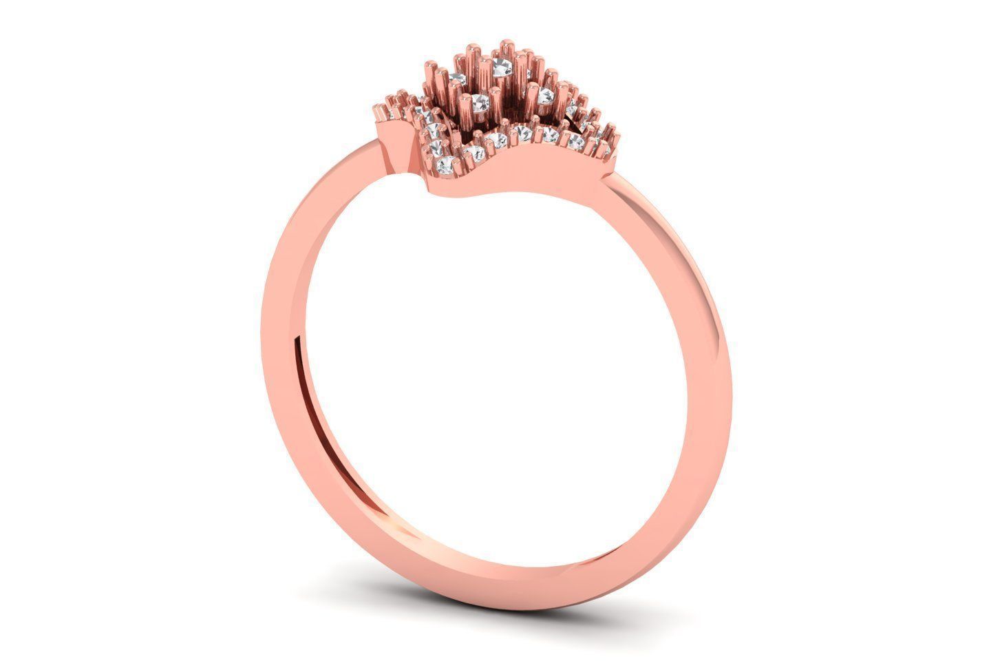 Solitaire Engagement Women Rings 3D print model_1