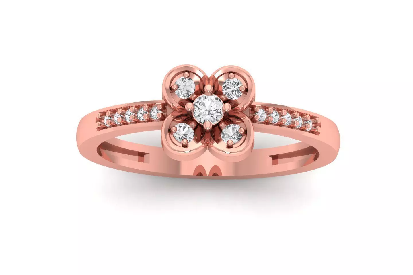 Solitaire Engagement Women Rings 3D print model_0