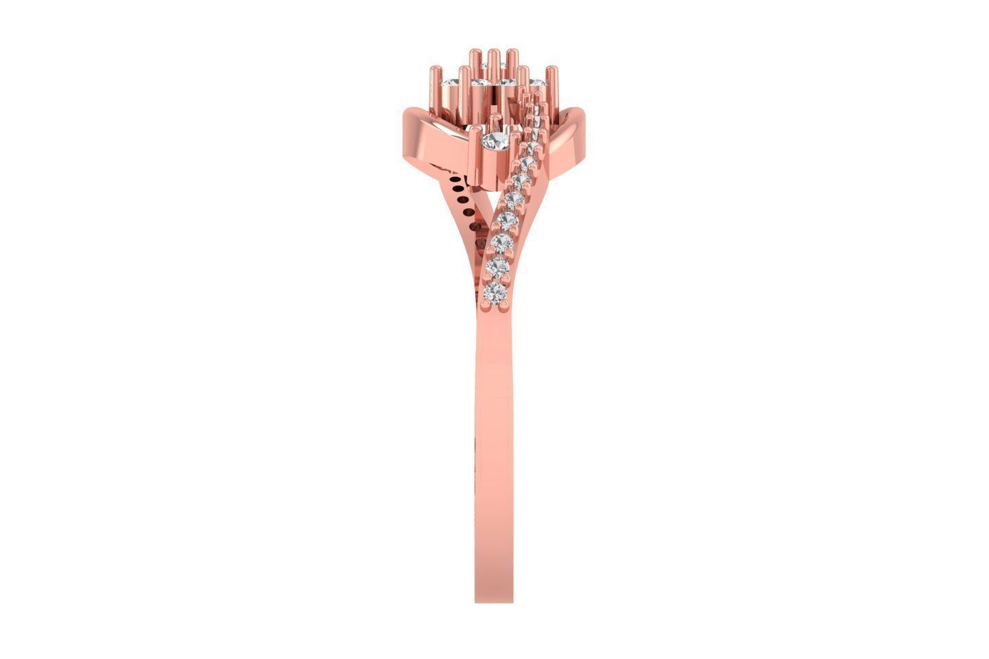Solitaire Engagement Women Rings 3D print model_2