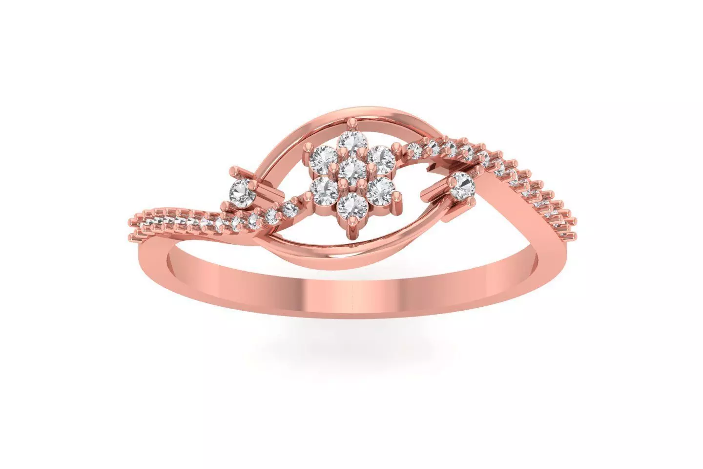 Solitaire Engagement Women Rings 3D print model_0