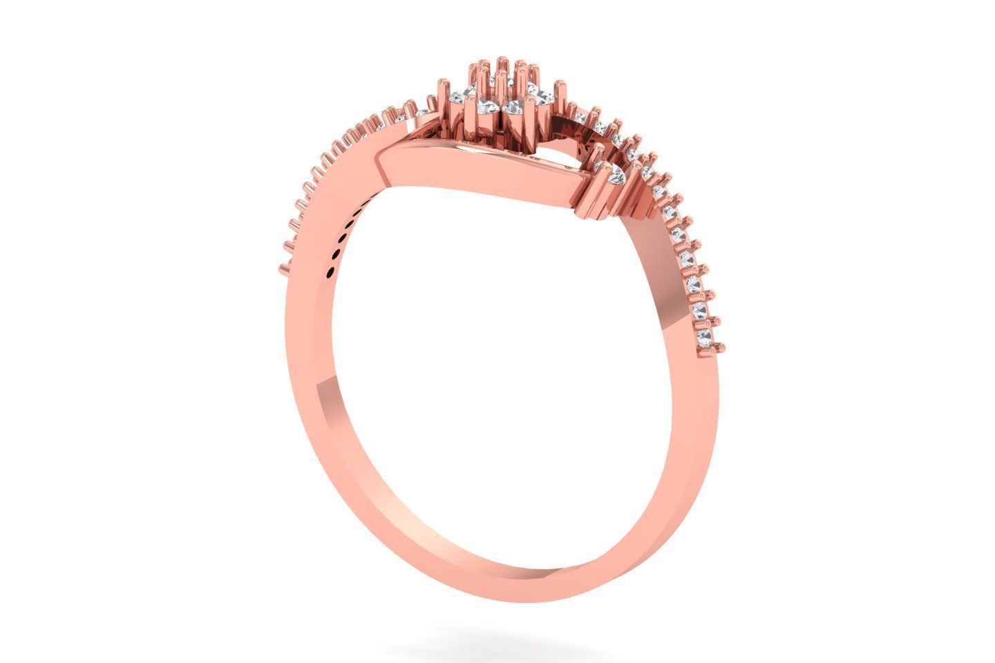 Solitaire Engagement Women Rings 3D print model_1