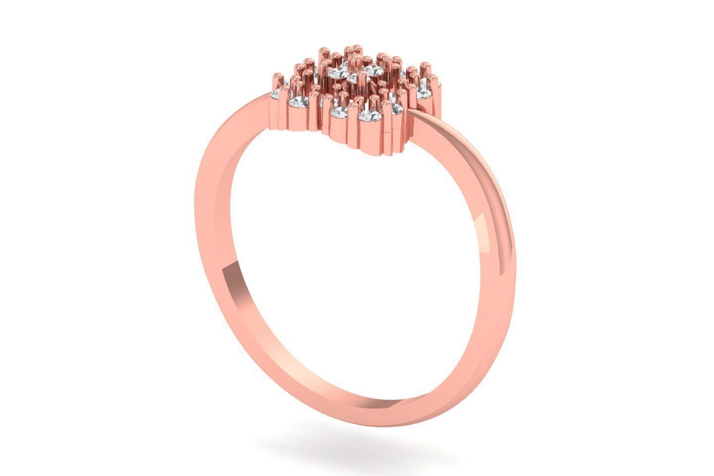 Solitaire Engagement Women Rings 3D print model_2