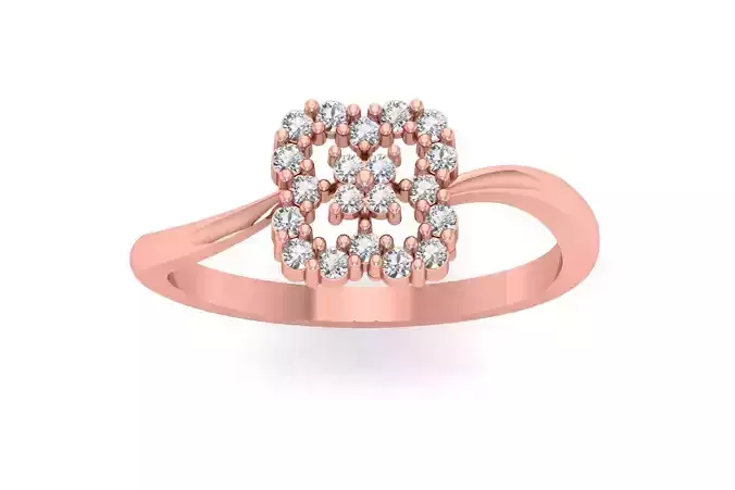 Solitaire Engagement Women Rings 3D print model