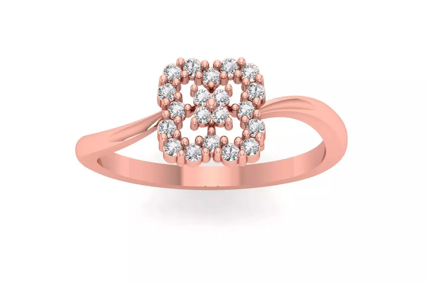 Solitaire Engagement Women Rings 3D print model_0