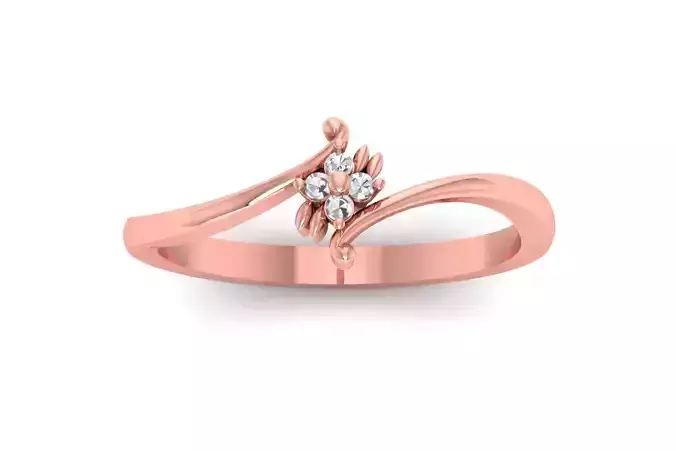 Solitaire Engagement Women Rings 3D print model