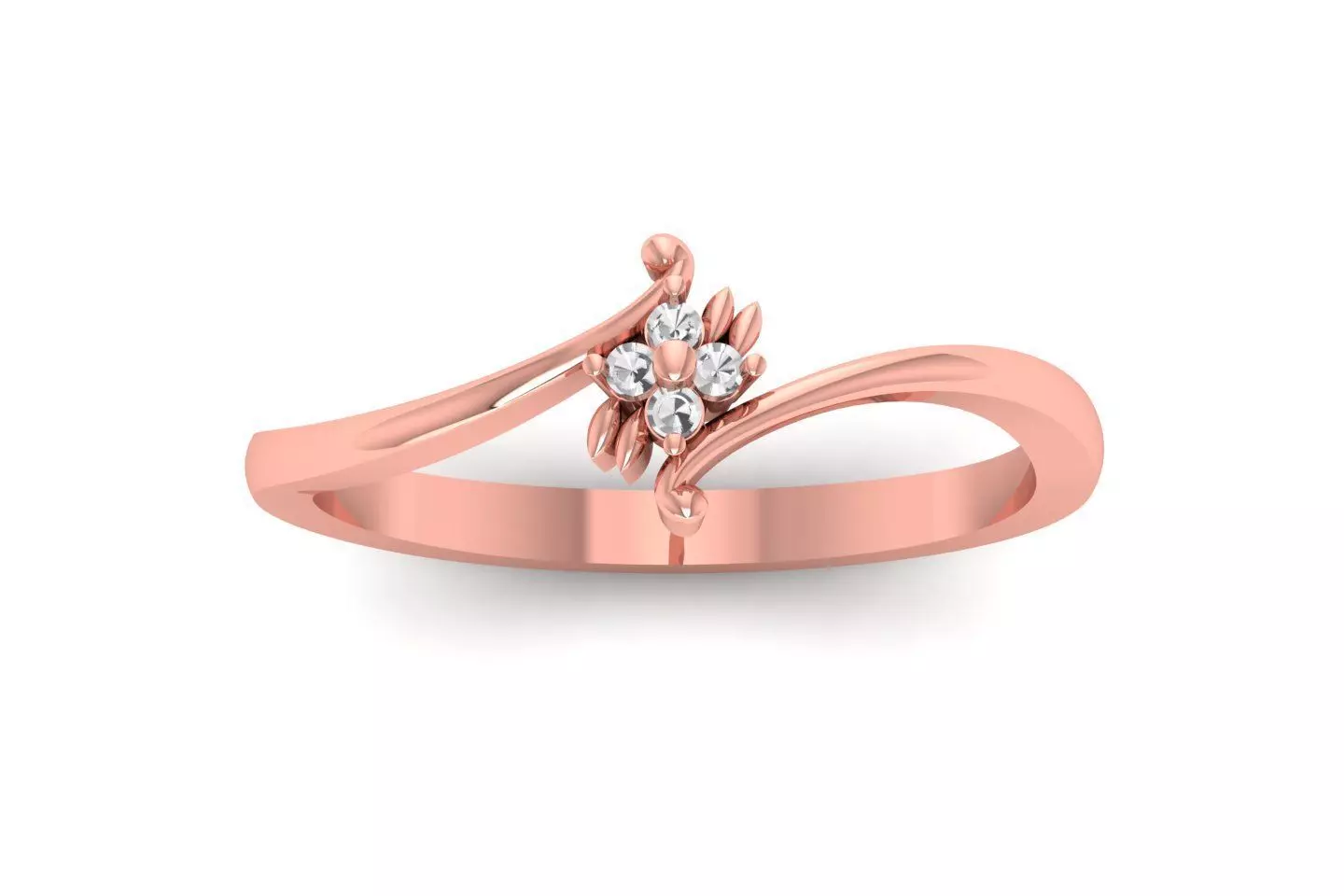 Solitaire Engagement Women Rings 3D print model_0