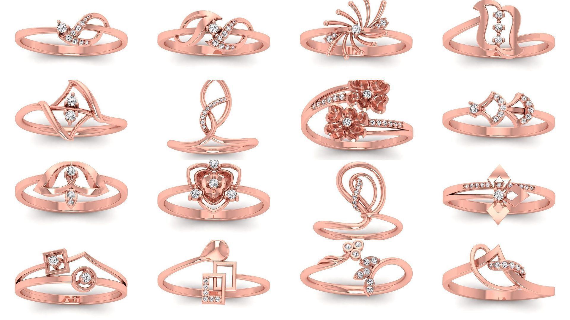 170 Wedding Engagement Women Light Weight Rings Collection _1