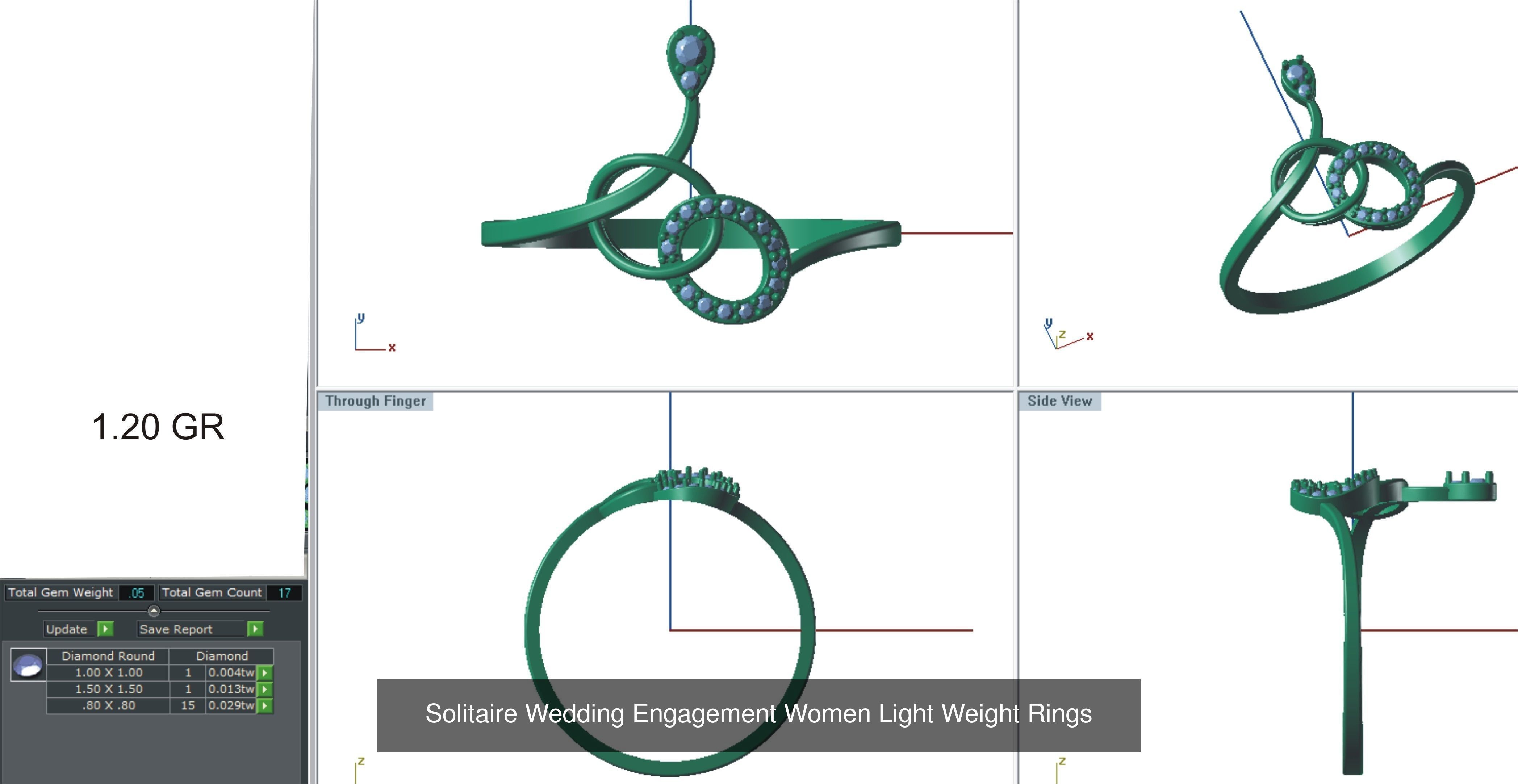 170 Wedding Engagement Women Light Weight Rings Collection _16