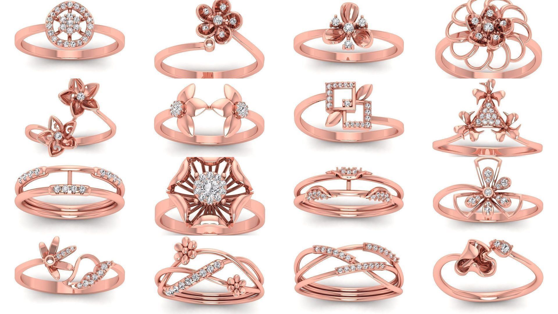 170 Wedding Engagement Women Light Weight Rings Collection _4