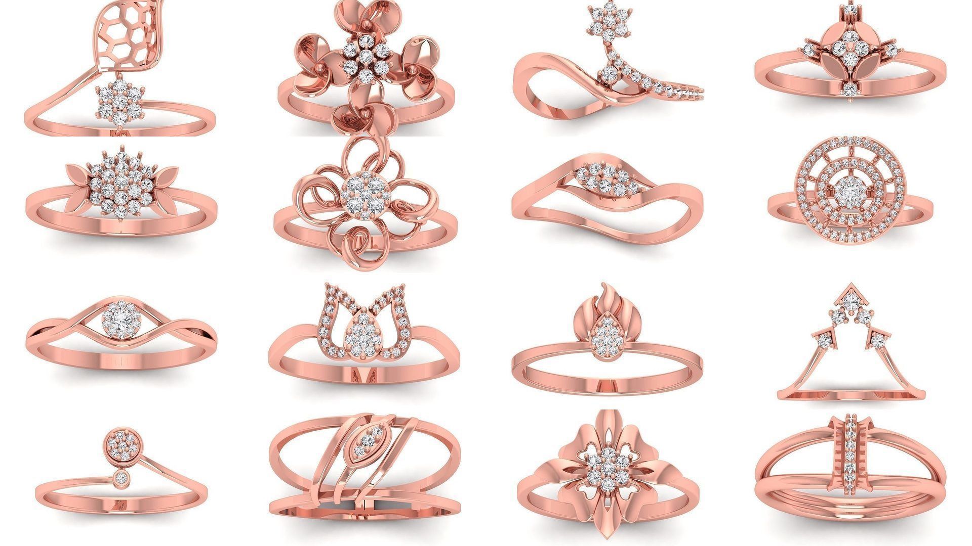 170 Wedding Engagement Women Light Weight Rings Collection _2