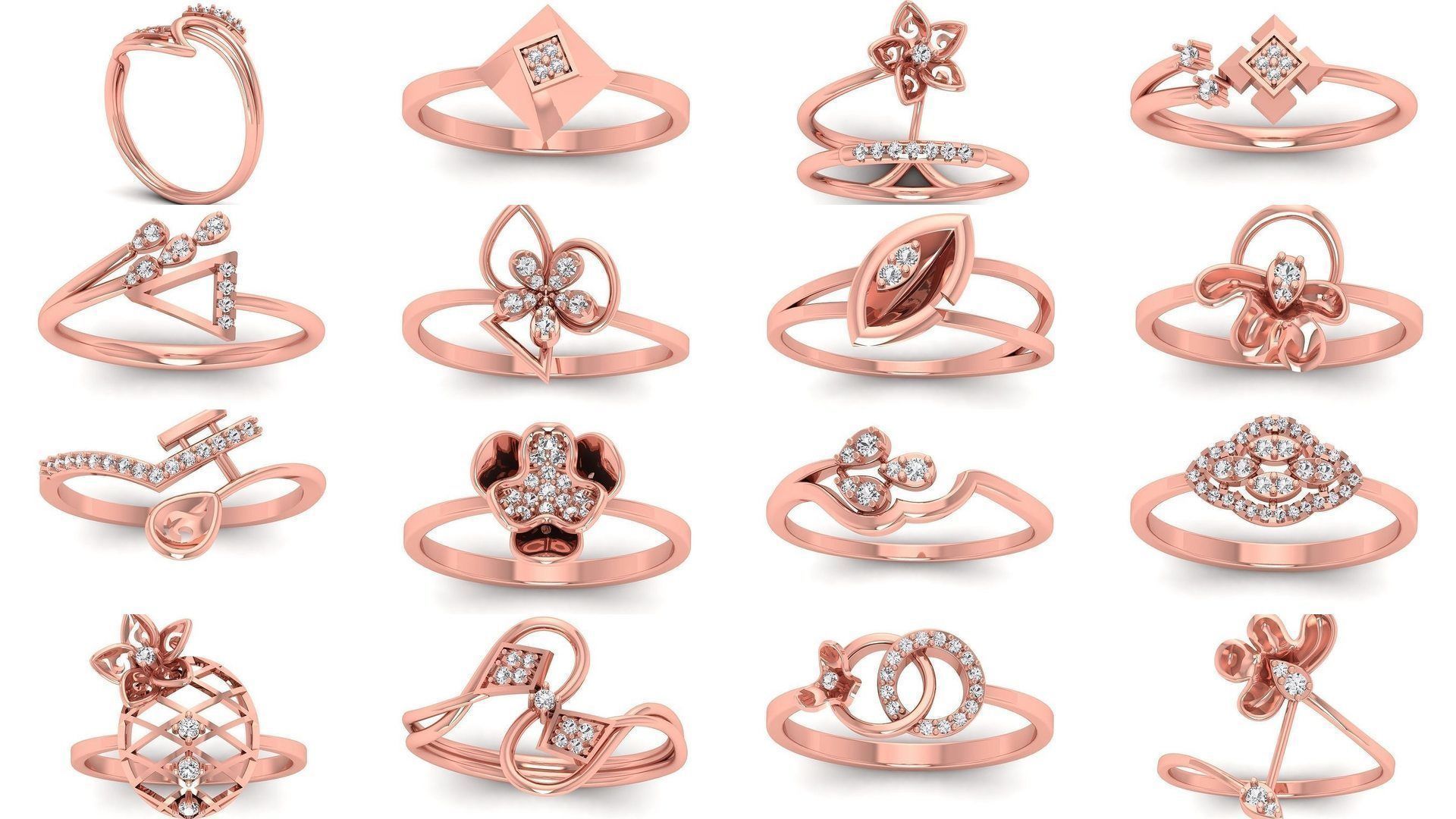 170 Wedding Engagement Women Light Weight Rings Collection _5