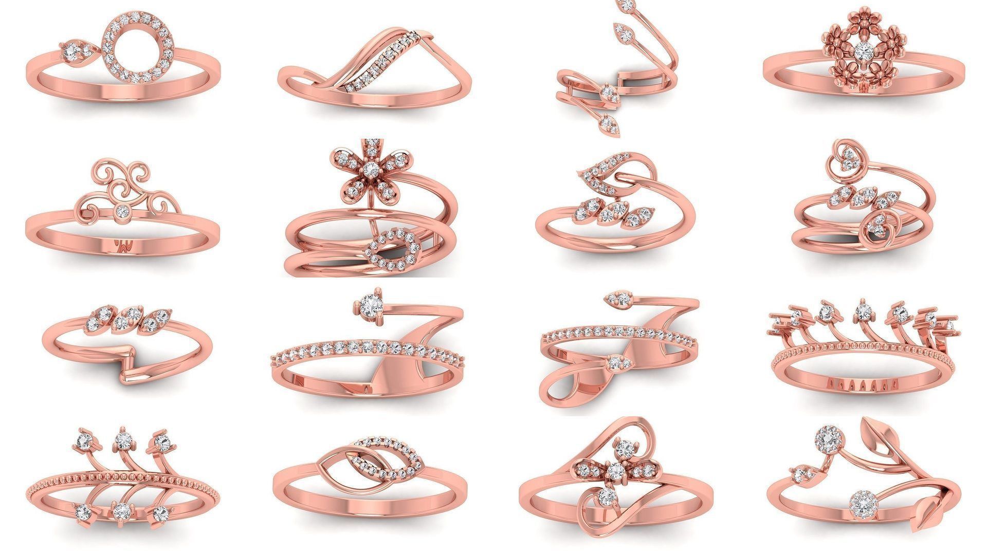 170 Wedding Engagement Women Light Weight Rings Collection _6