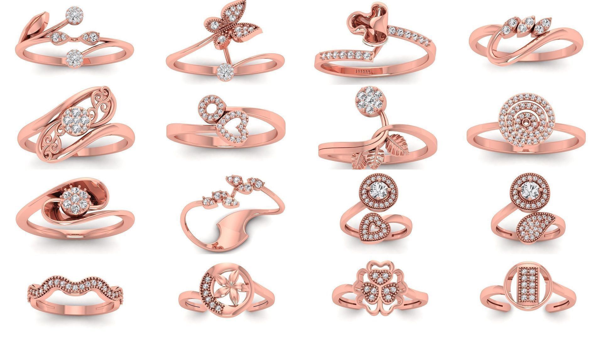 170 Wedding Engagement Women Light Weight Rings Collection _7