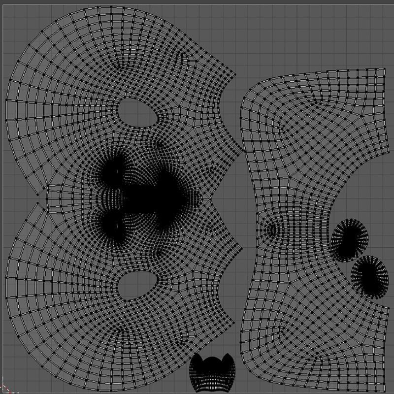  Female Head -  01  Free low-poly 3D model_4