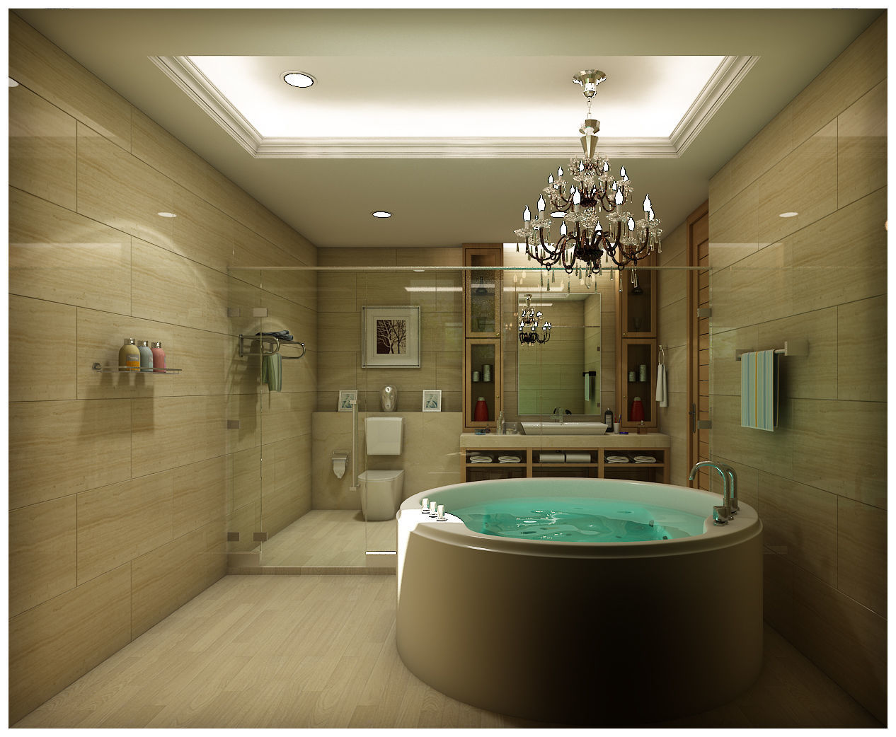 bathroom 3 with bathtub and sink 3D model_1