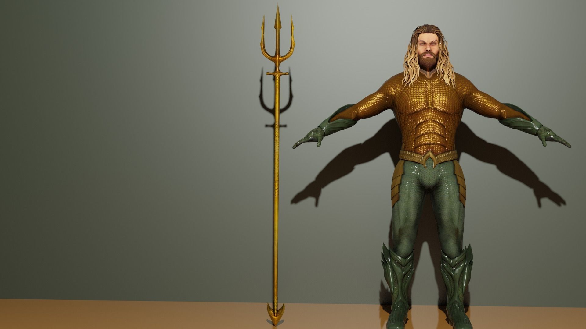 Aquaman dc comics 3D model_4