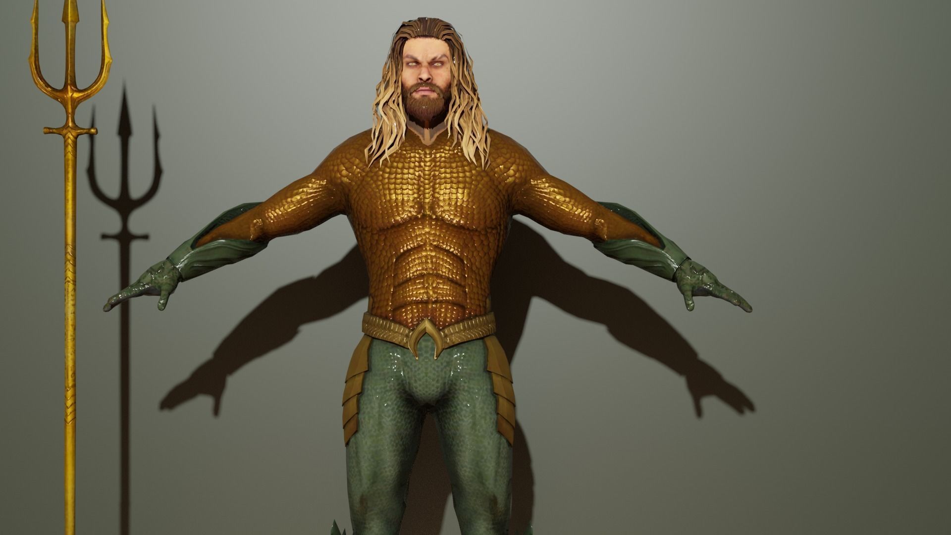 Aquaman dc comics 3D model_2