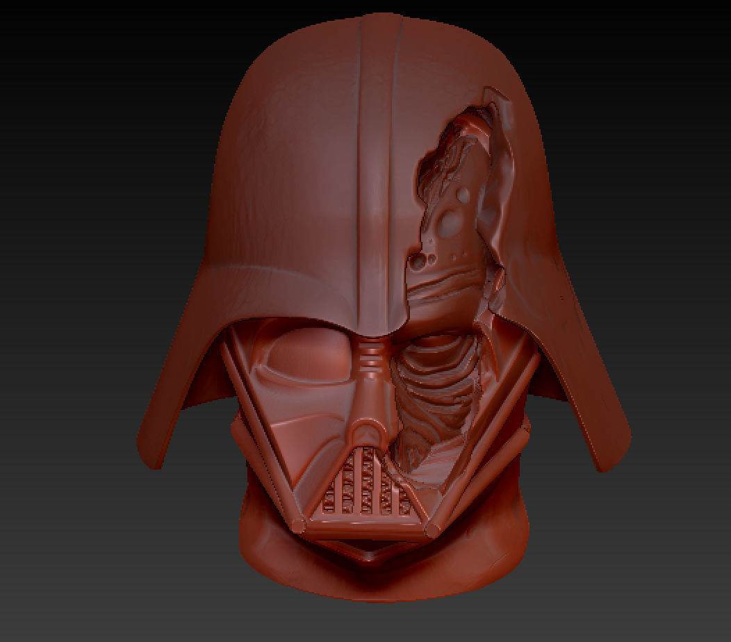 vaders head  3D print model_1
