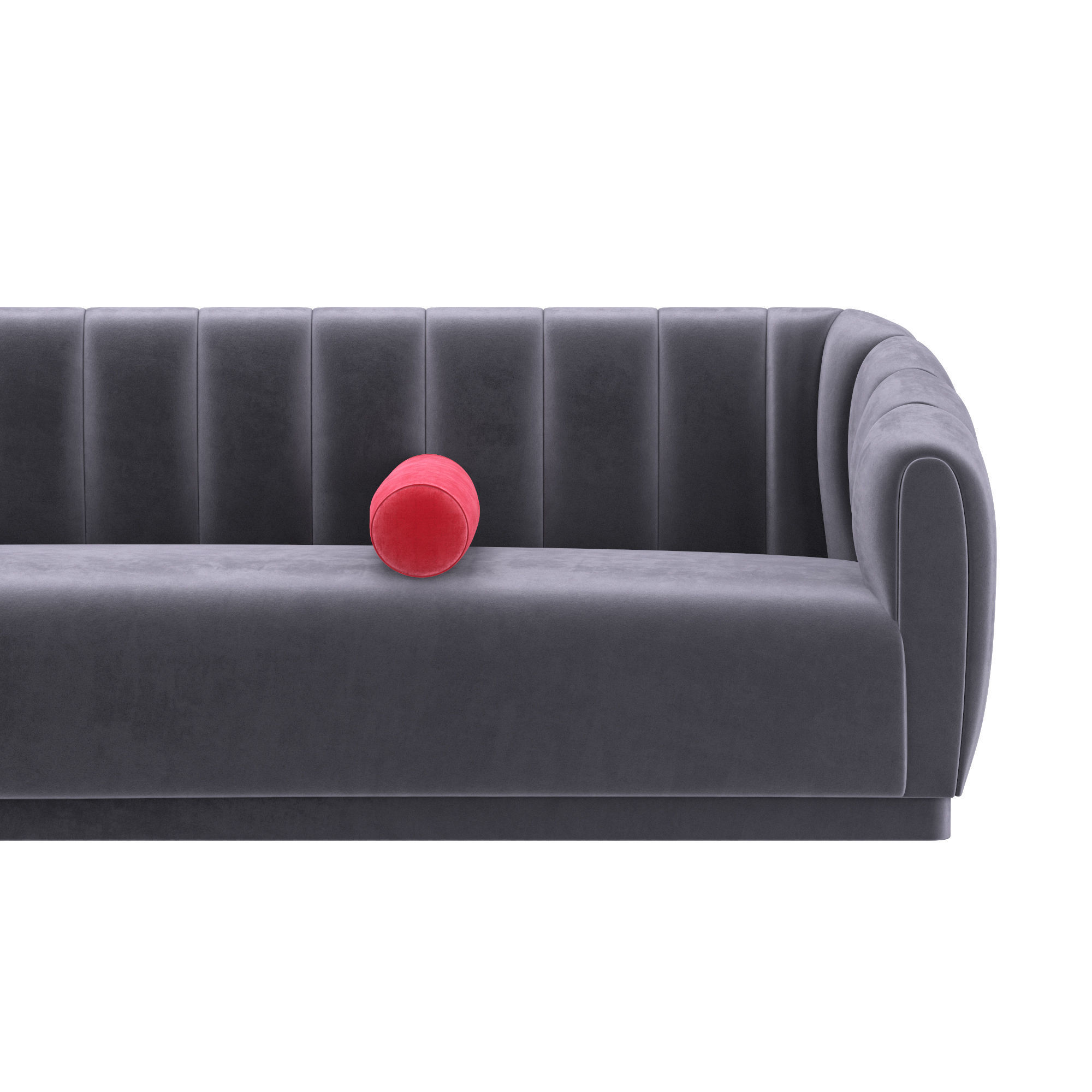 ARNO GREY VELVET SOFA 3D model CGTrader