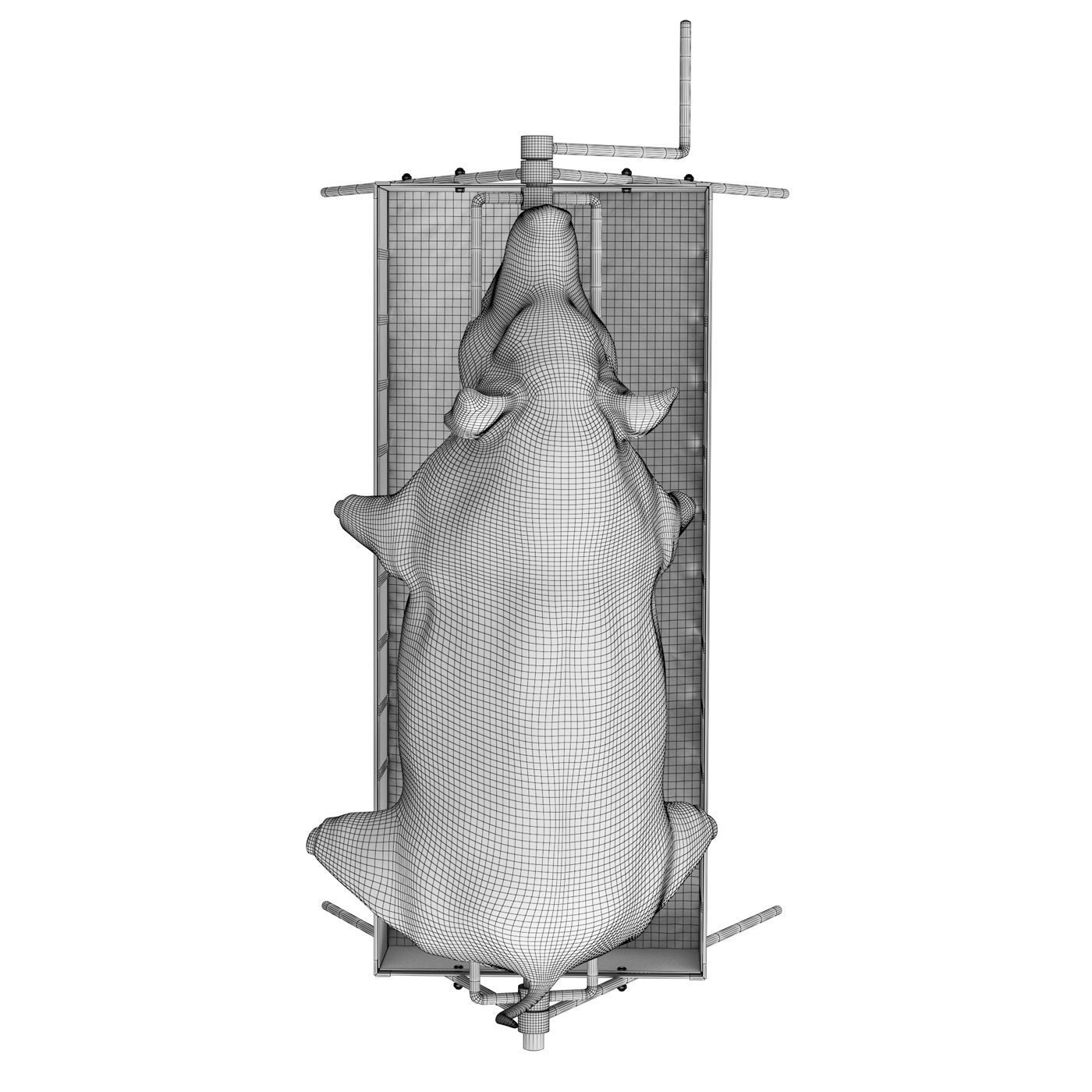 Pig on a skewer 3D model_7