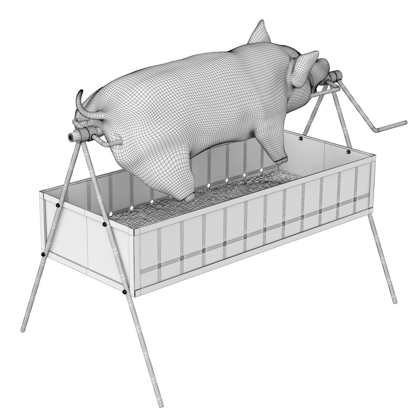 Pig on a skewer 3D model_6