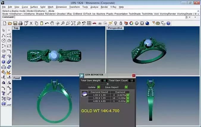 curved shank engagement ring