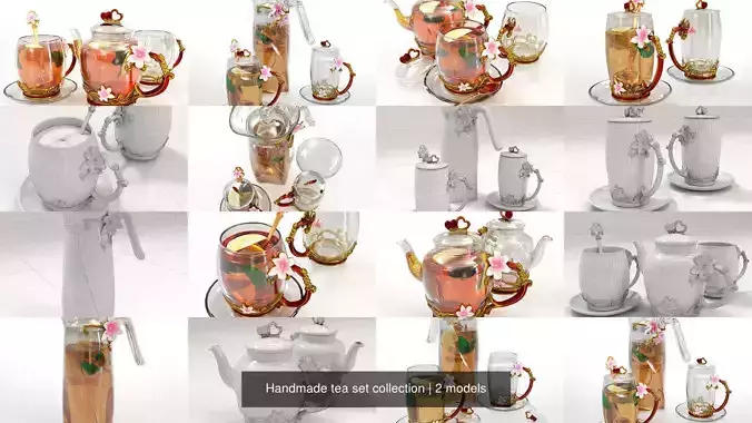 Handmade tea set collection 