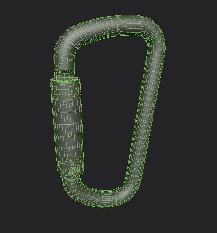 Carabiner Hook 02 Low-poly 3D model_13
