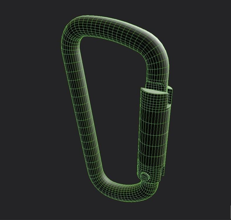 Carabiner Hook 02 Low-poly 3D model_14