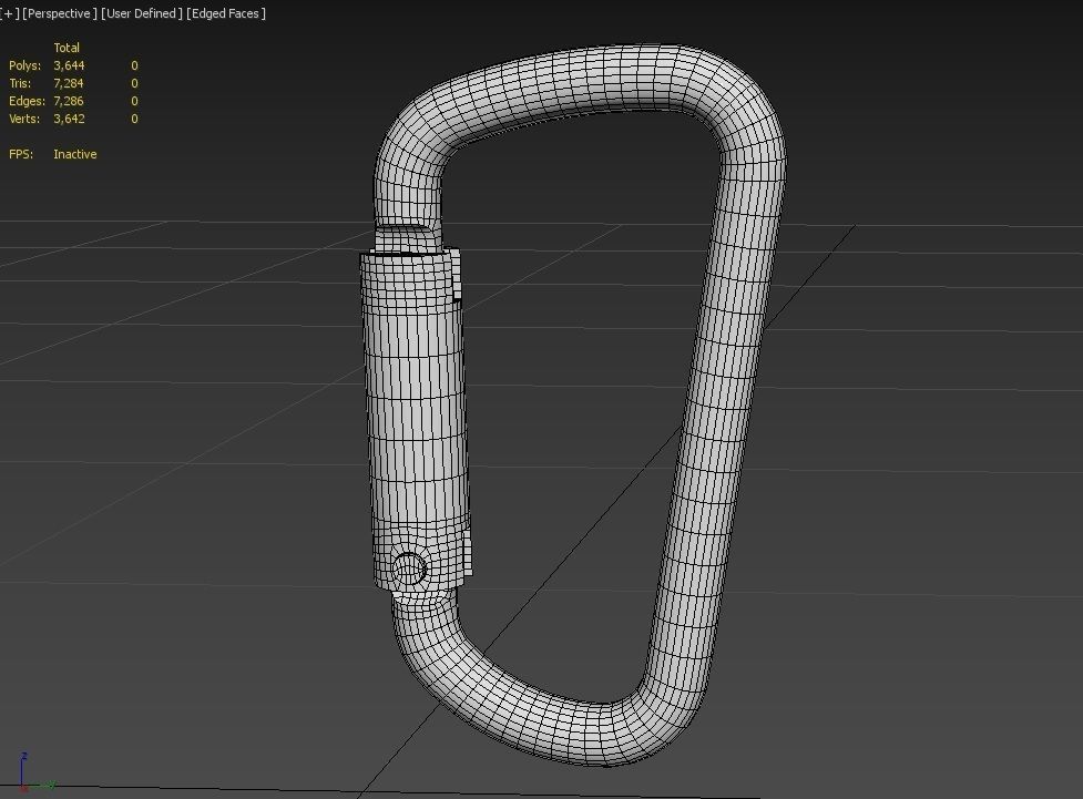 Carabiner Hook 02 Low-poly 3D model_15