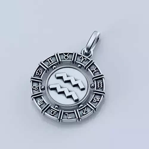 Pendant zodiac Aquarius