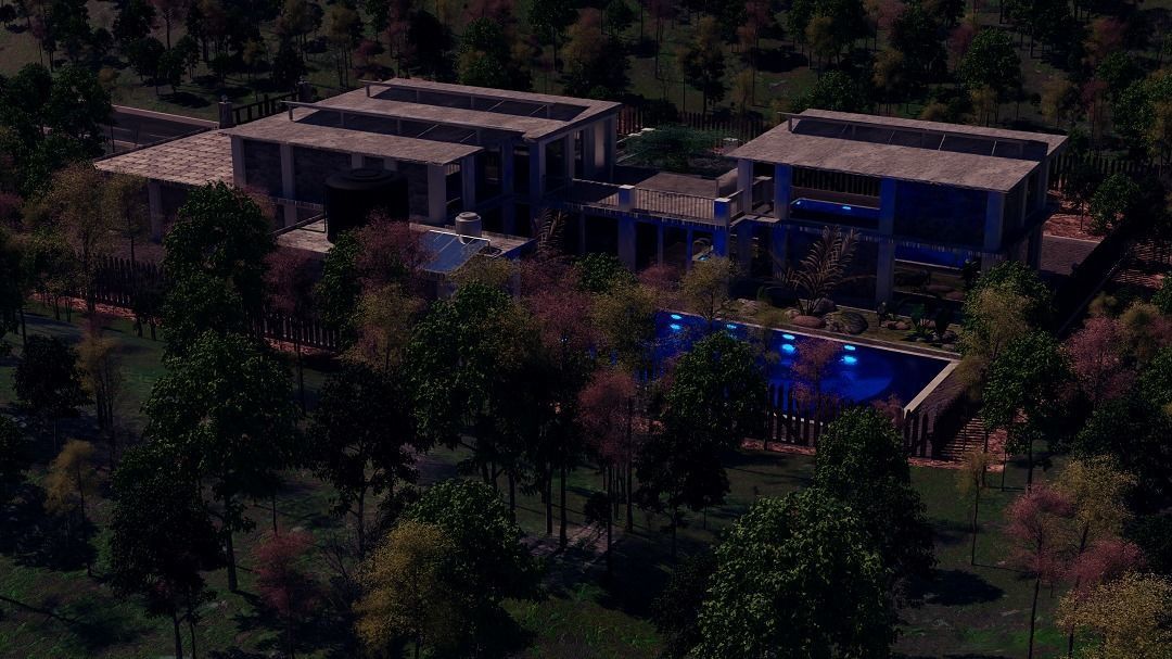 Mansion in the woods Free 3D model_2