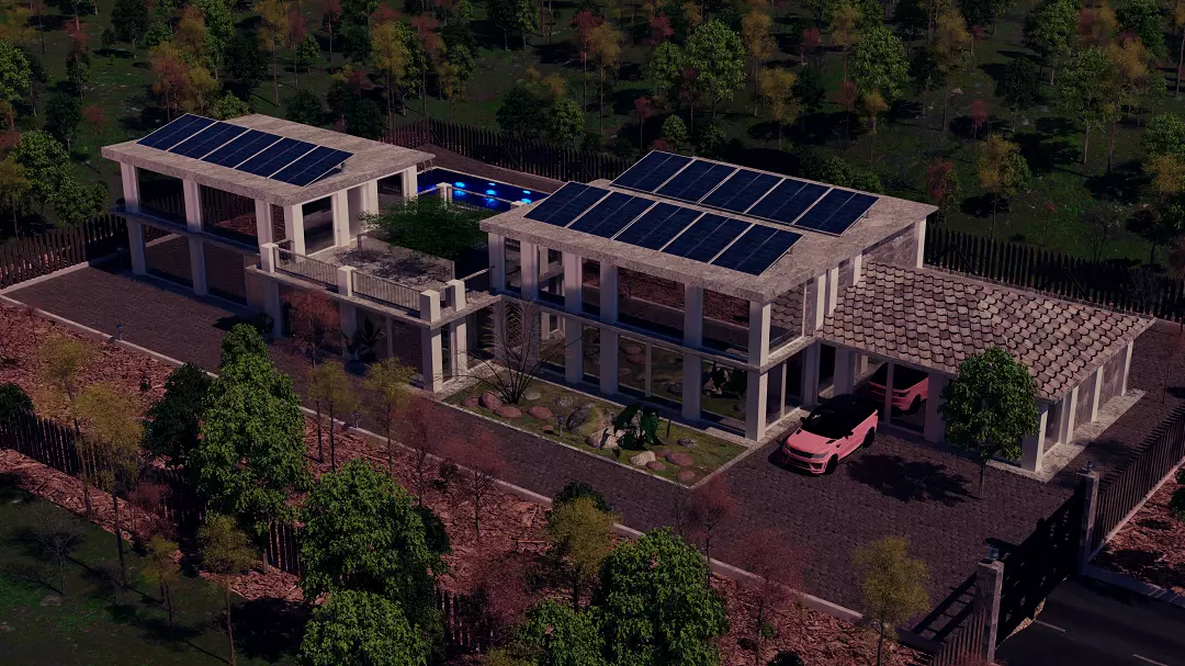 Mansion in the woods Free 3D model_0