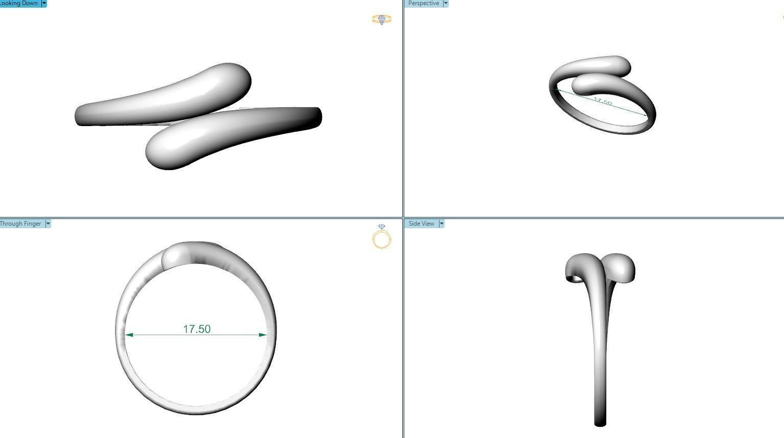 Ring drop 3D print model_4